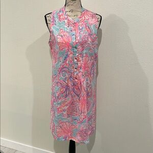 Lilly Pulitzer Pink and Blue Sheath Mini Dress